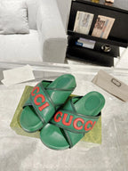 Gucci Logo Green Red Slides