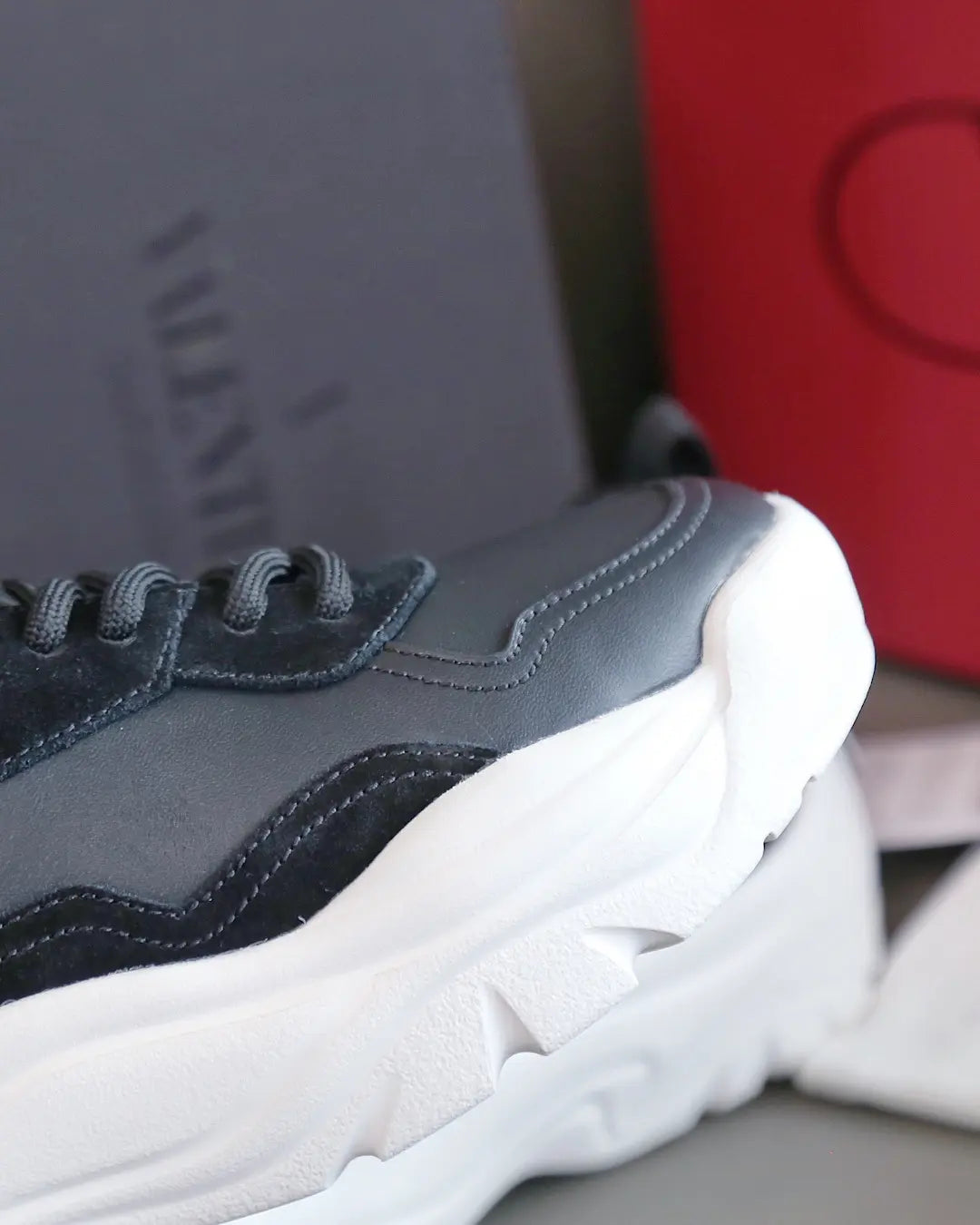 Valentino Garavani Black And White Sneakers