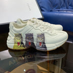 Tiger Print White Purple Yellow Sneakers