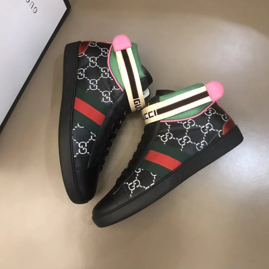 Gucci GG Supreme Black Red Green Sneakers
