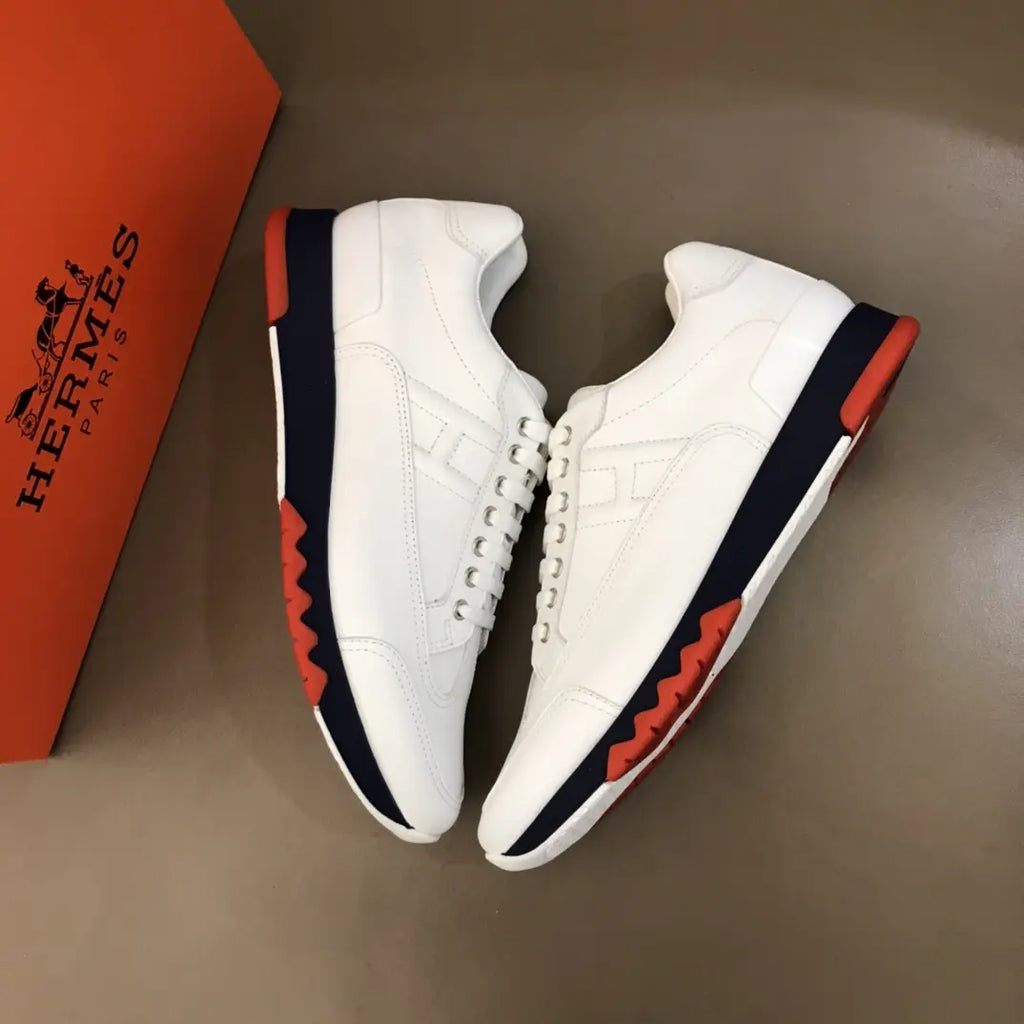 Hermes Paris White Black Red Sneakers