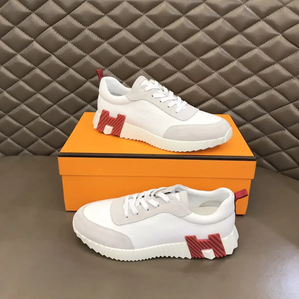 Hermes White Red Sneakers