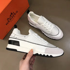 Hermes Paris White Black Sneakers