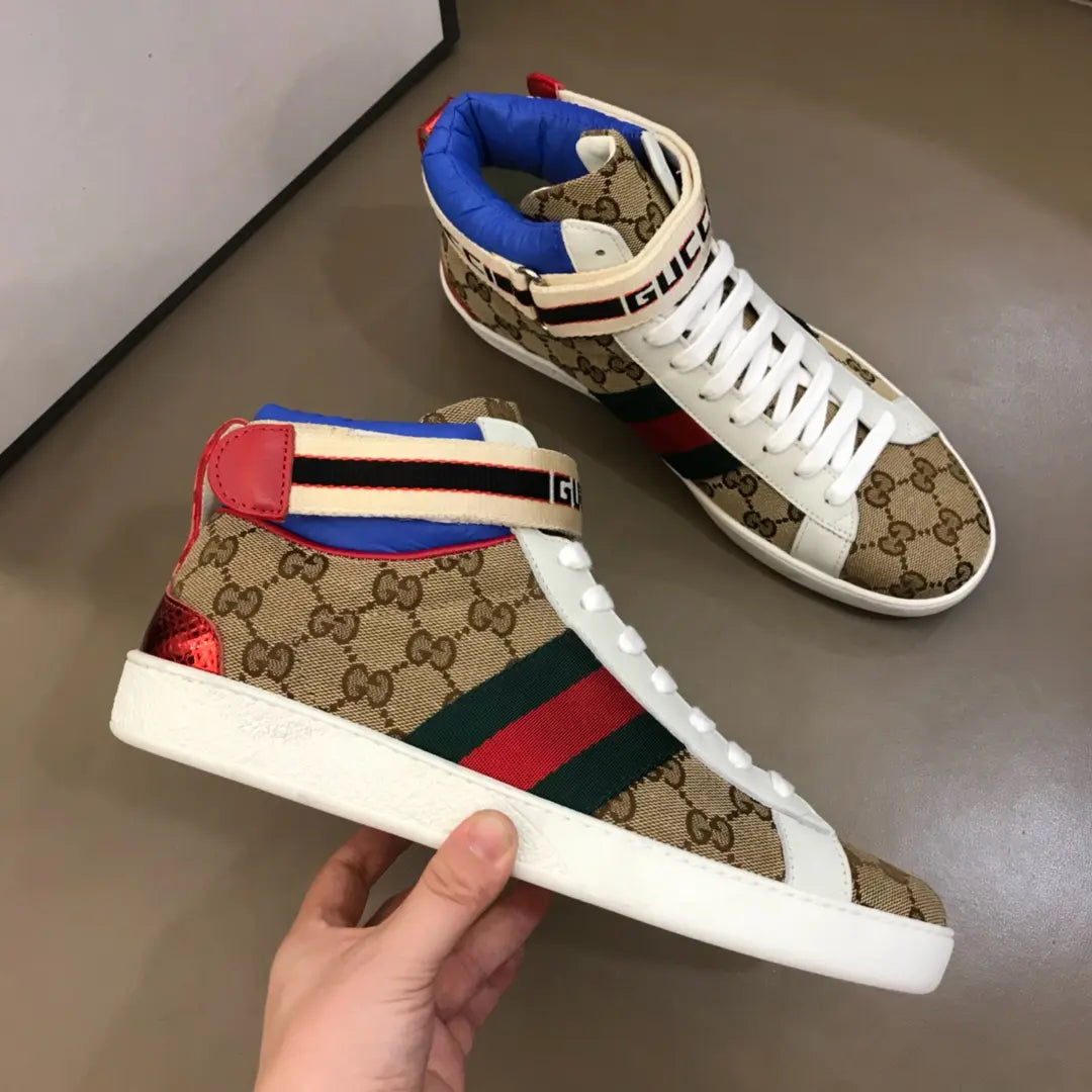 Gucci GG Beige Red Green Sneakers