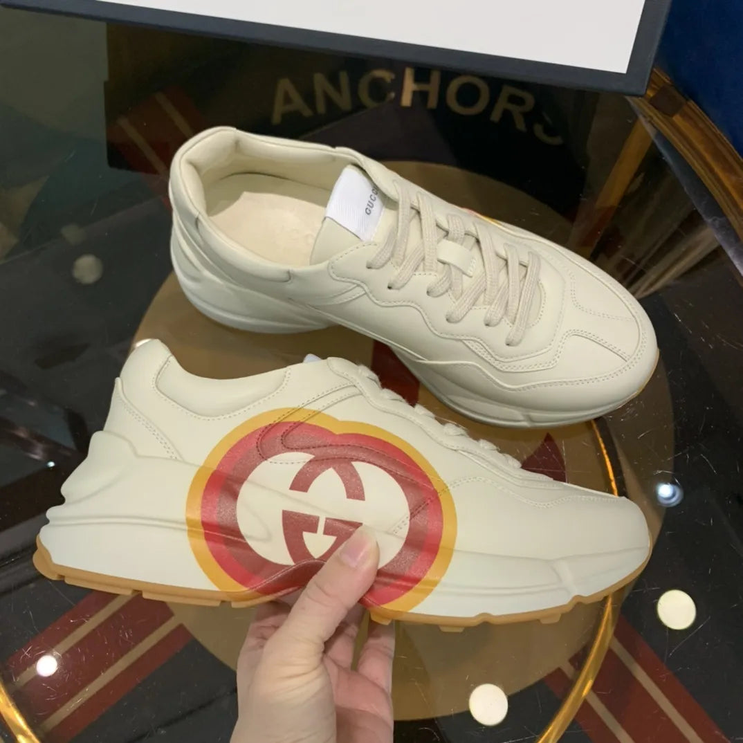 Star White Chunky Platform Sneakers