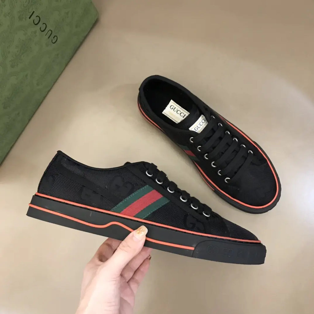 Gucci GG Ace Black Red Sneakers