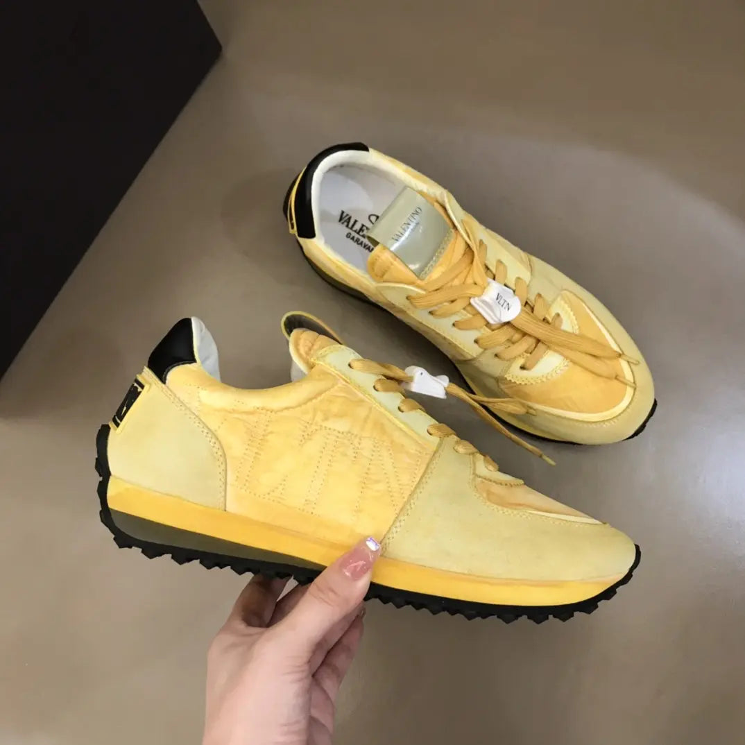 Valentino Garavani Rockrunner Yellow Black Sneakers