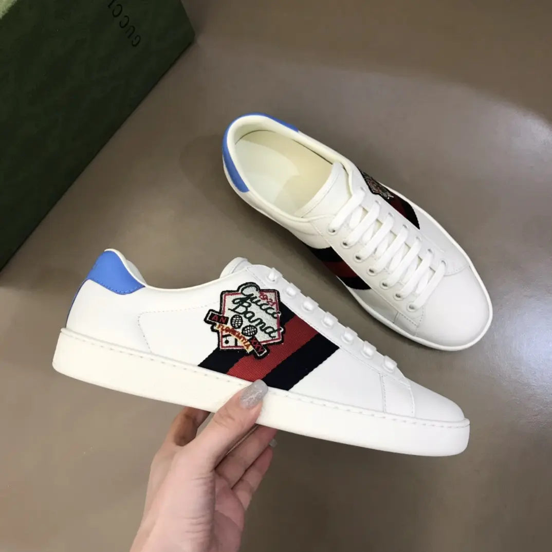 Gucci Ace White Red Black Blue Sneakers