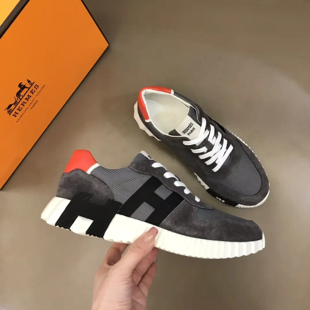 Hermes Bouncing Grey Black Orange Sneakers