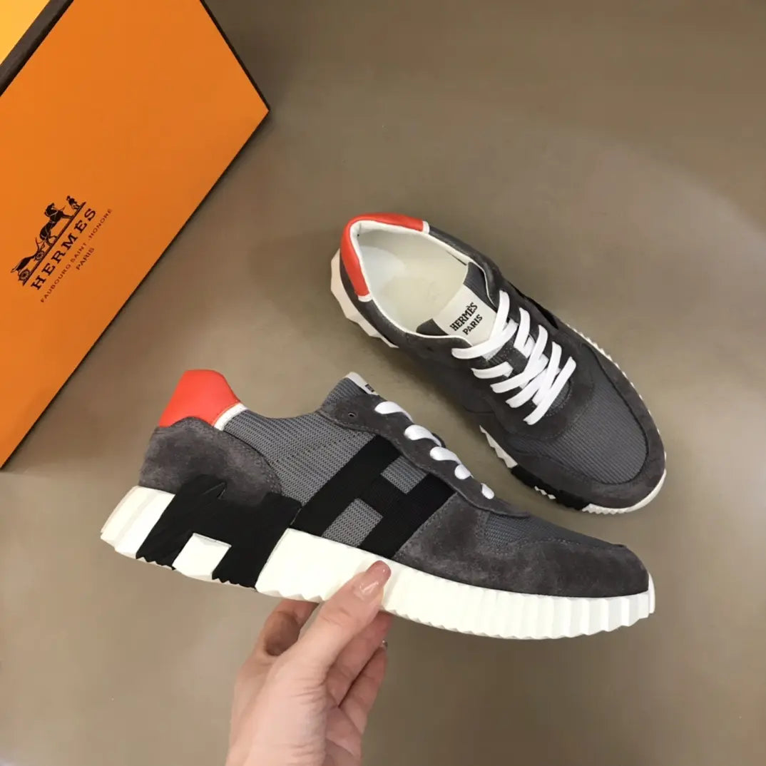 Hermes Bouncing Grey Black Orange Sneakers