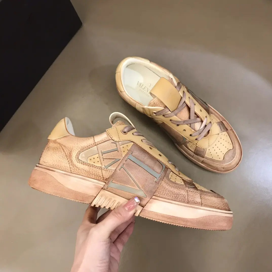 Valentino Garavani Beige Light Blue Sneakers