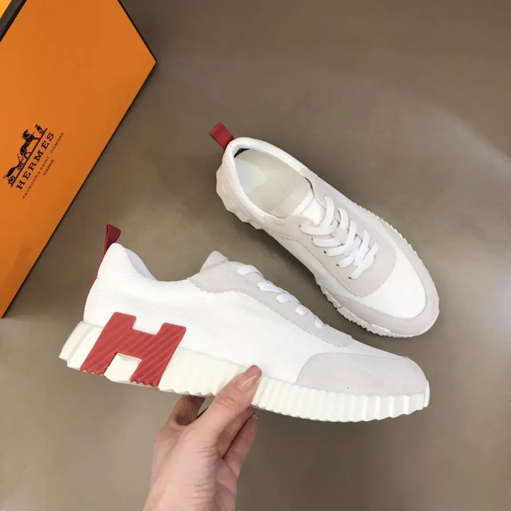 Hermes White Red Sneakers