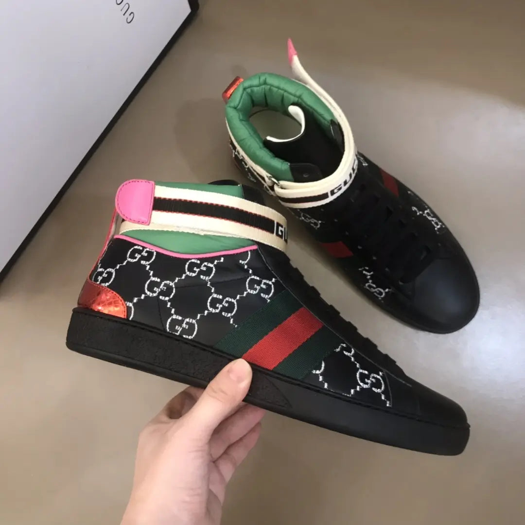 Gucci GG Supreme Black Red Green Sneakers