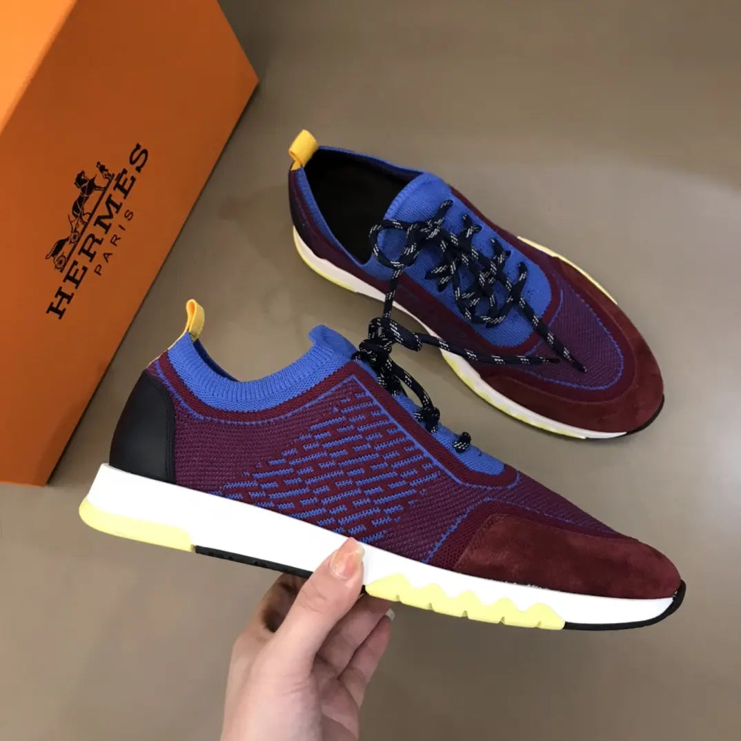 Hermes Paris Red Blue Black Sneakers