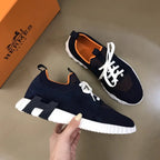 Hermes Bouncing Black White Orange Sneakers