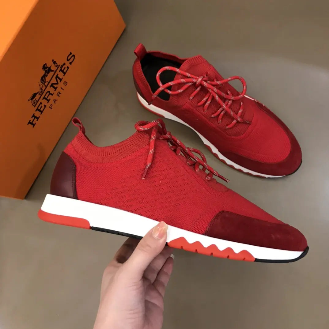 Hermes Bouncing Red White Orange Sneakers
