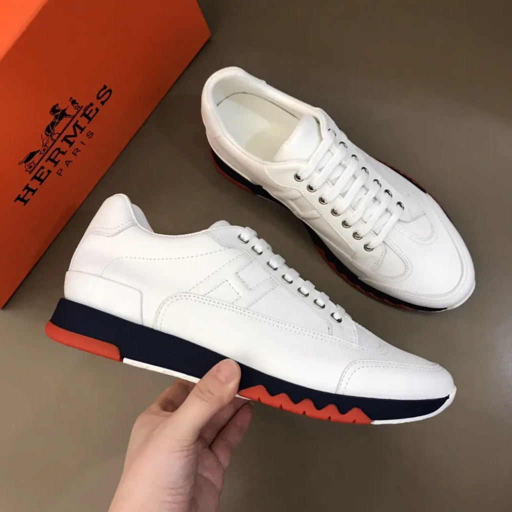 Hermes Paris White Black Red Sneakers