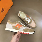 Hermès Beige Light Pink Orange Sneakers