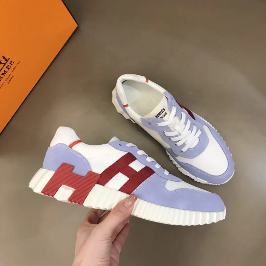 Hermes Paris Purple White Red Sneakers