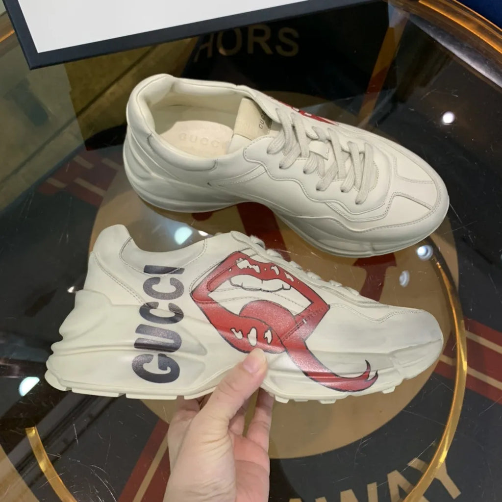Gucci Rhyton White Red Blue Sneakers