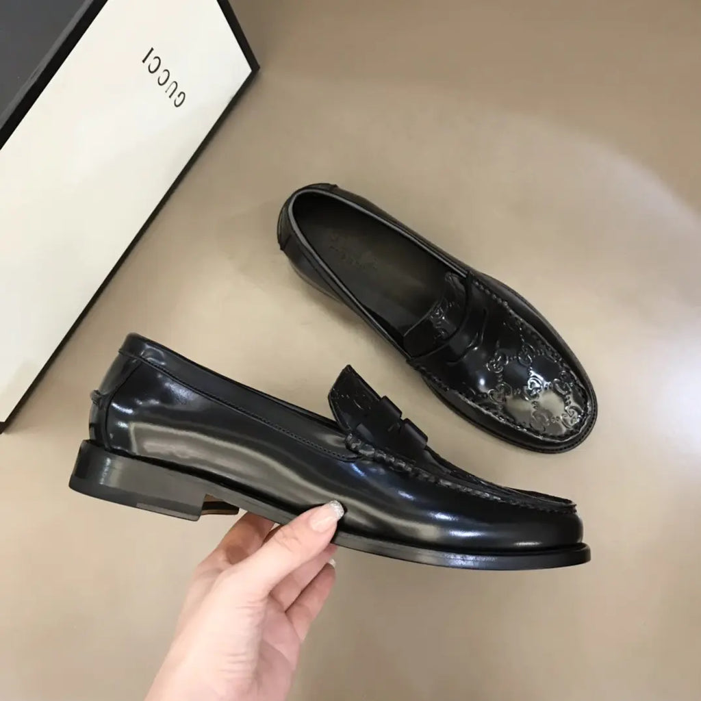 Gucci GG Black Patent Loafers