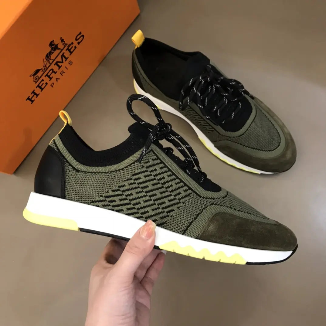 Hermès H Green Black White Sneakers