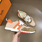 Hermes Paris Beige Orange White Sneakers