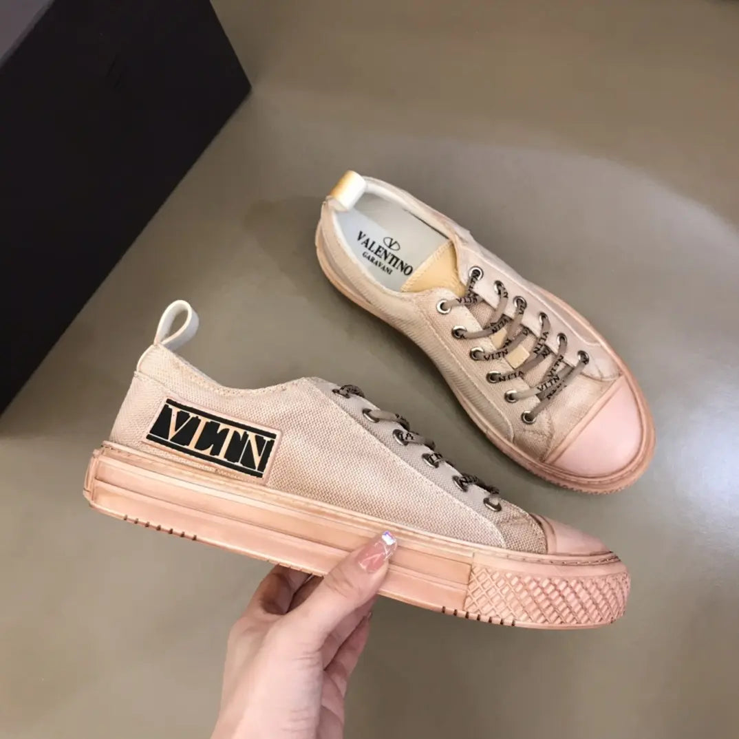 Valentino VLN Light Beige Pink Sneakers
