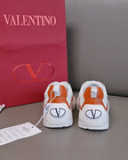 Valentino Garavani White Orange Sneakers