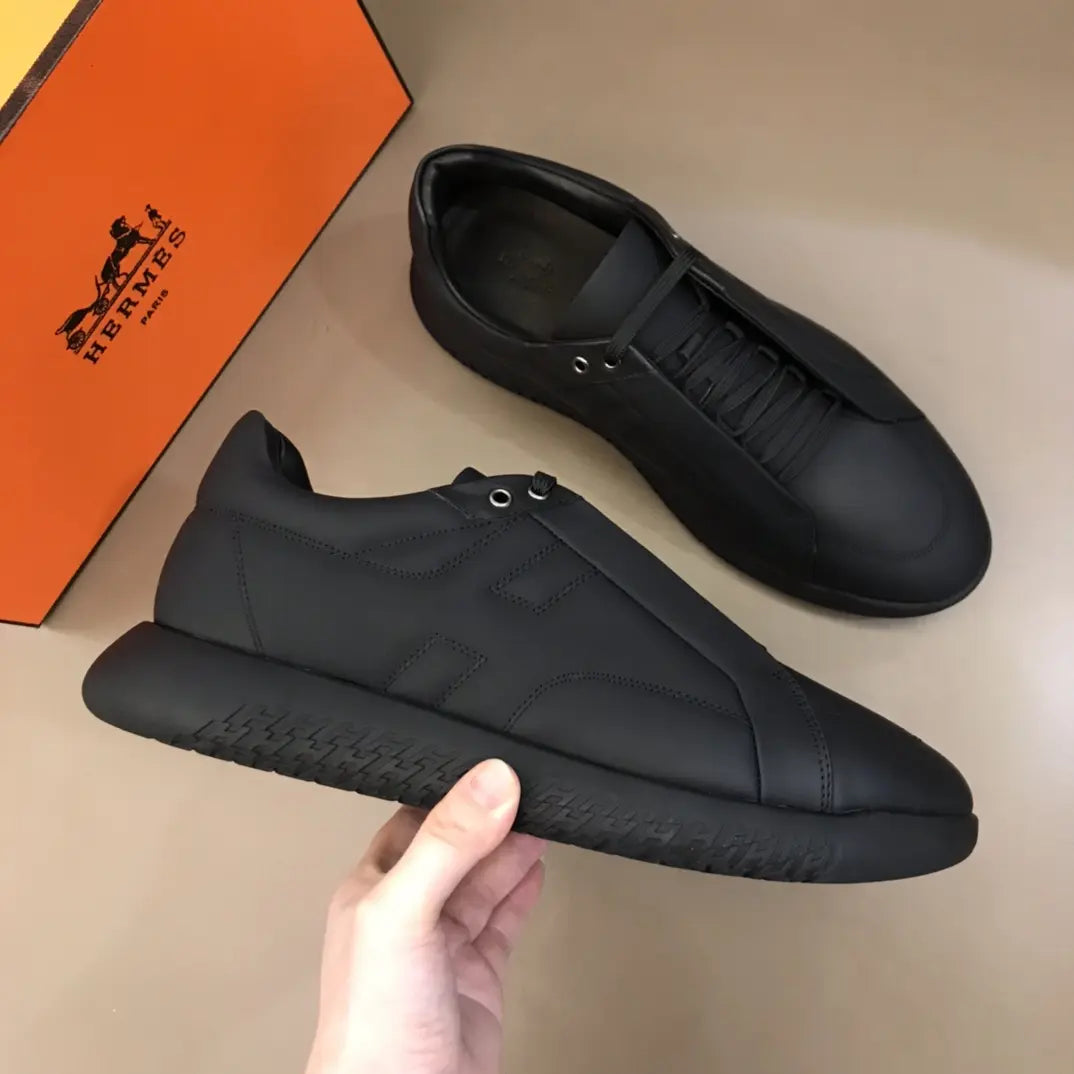 Hermes Black Low Top Sneakers