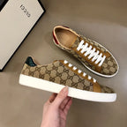 Gucci Ace Beige Brown Red Sneakers