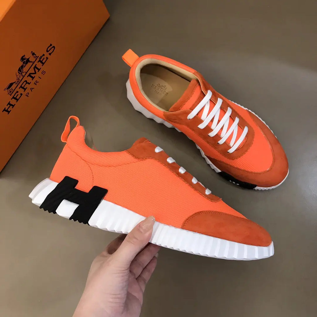 Hermès H Orange White Black Sneakers