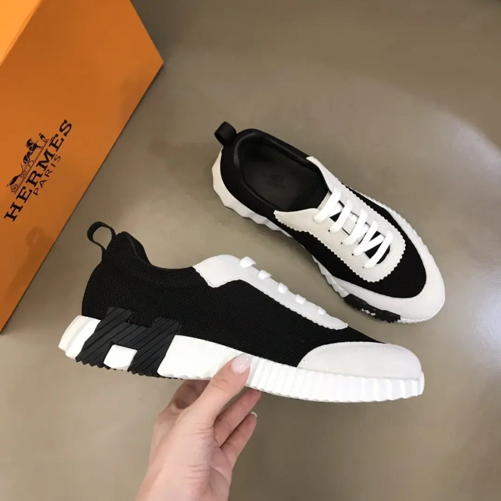 Hermes Bouncing White Black Sneakers
