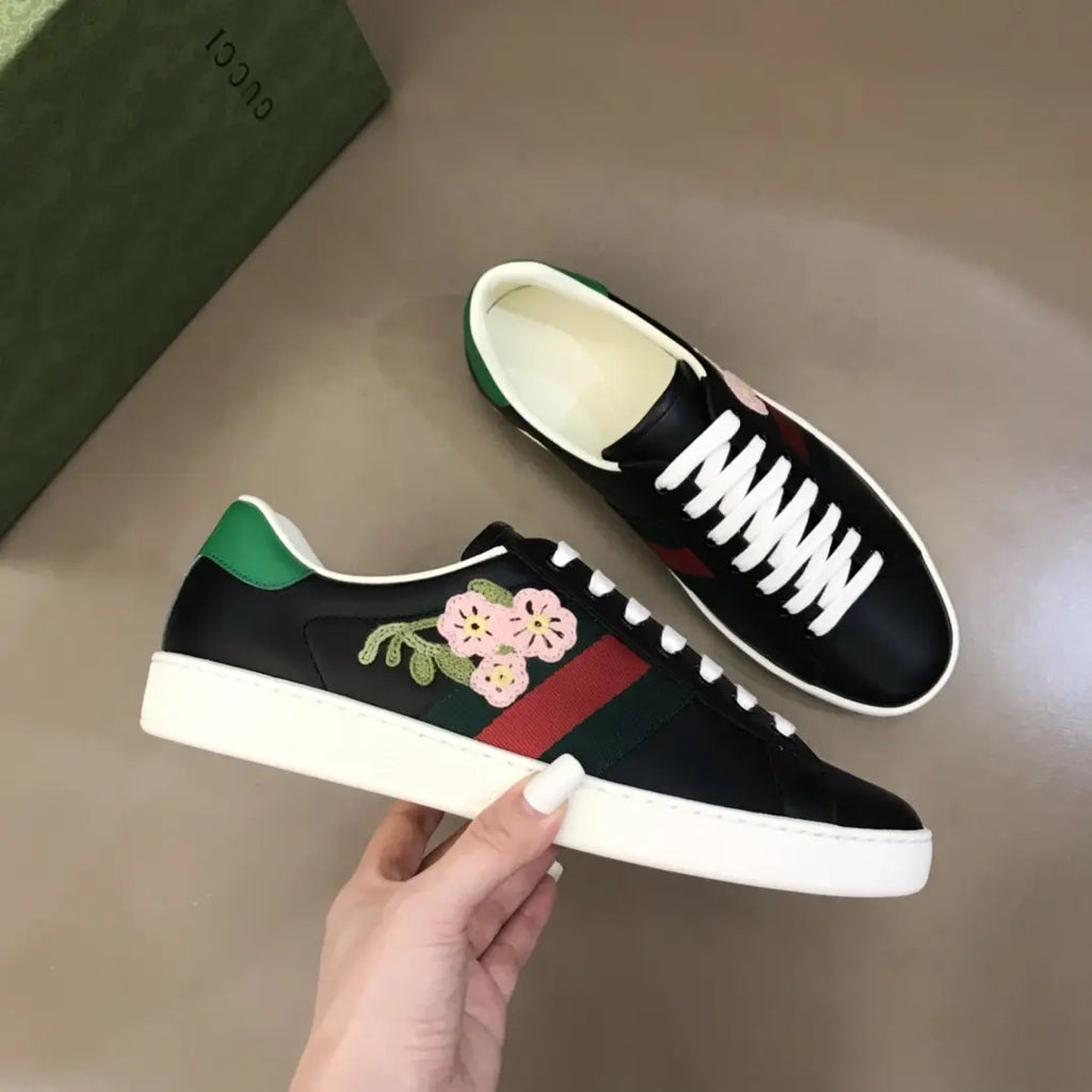 Gucci Ace Black Red Green Sneakers