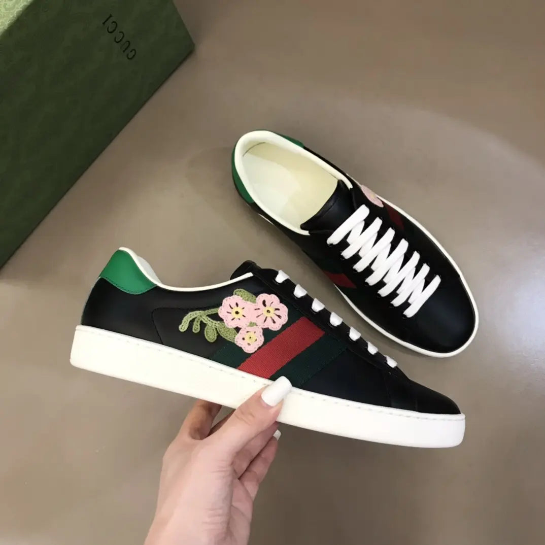 Gucci Ace Black Red Green Sneakers