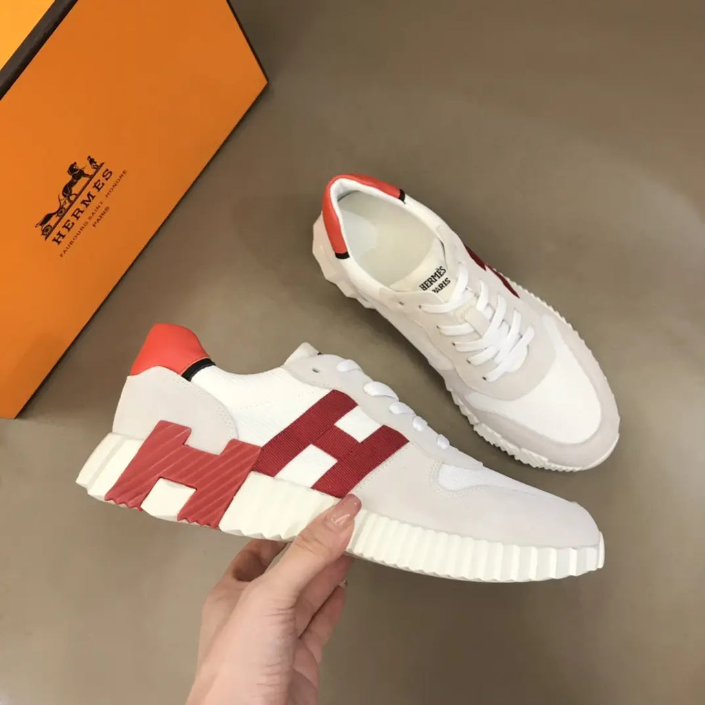 Hermès Paris White Red Sneakers