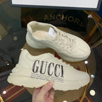 Gucci Logo Print Off White Sneakers