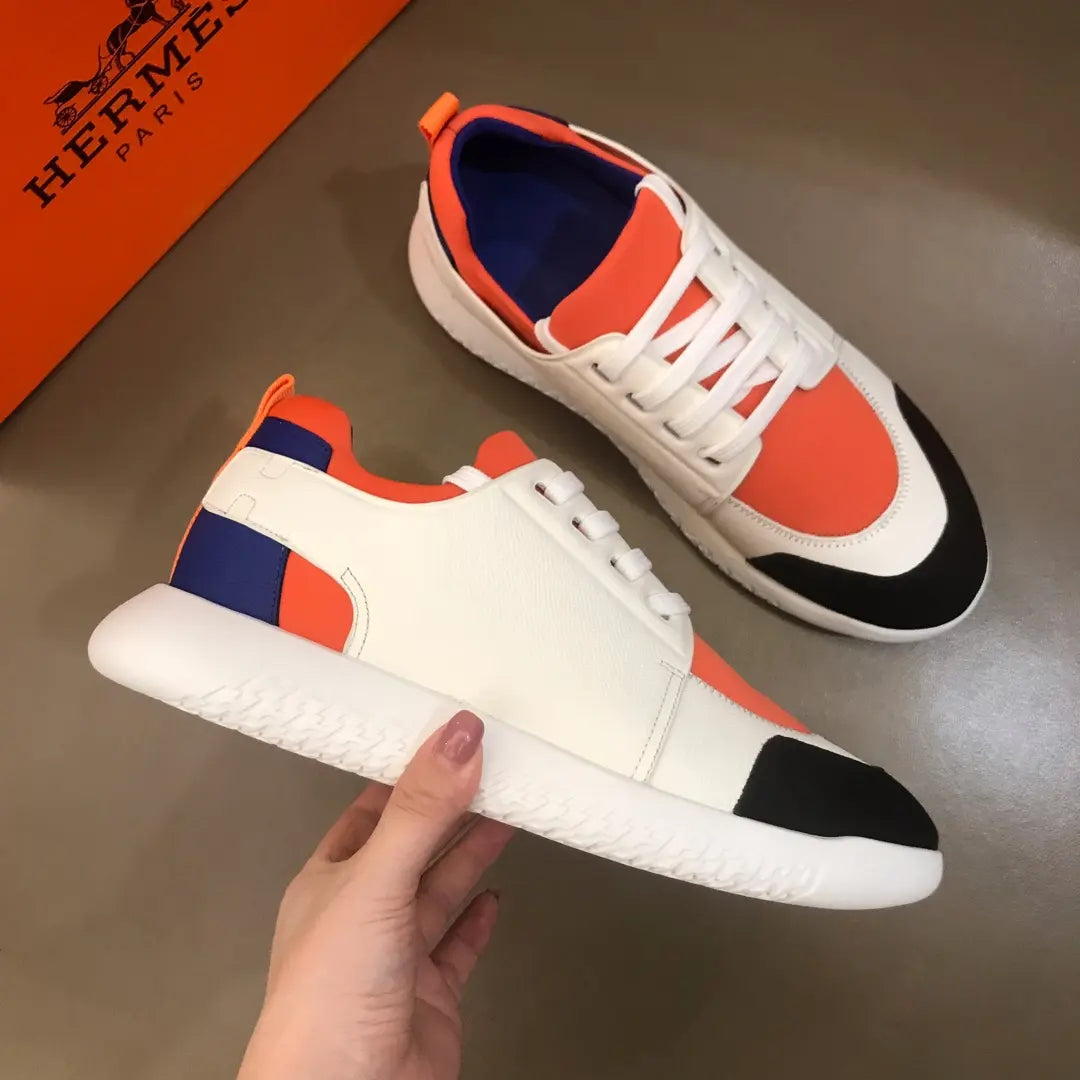 Hermès White Orange Black Blue Sneakers