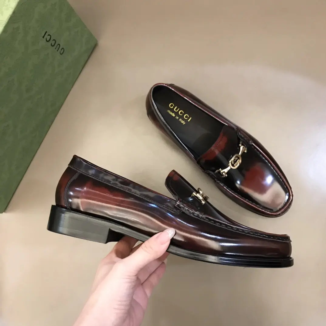 Gucci Horsebit Brown Leather Loafers