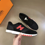 Hermès Paris Black Red White Sneakers