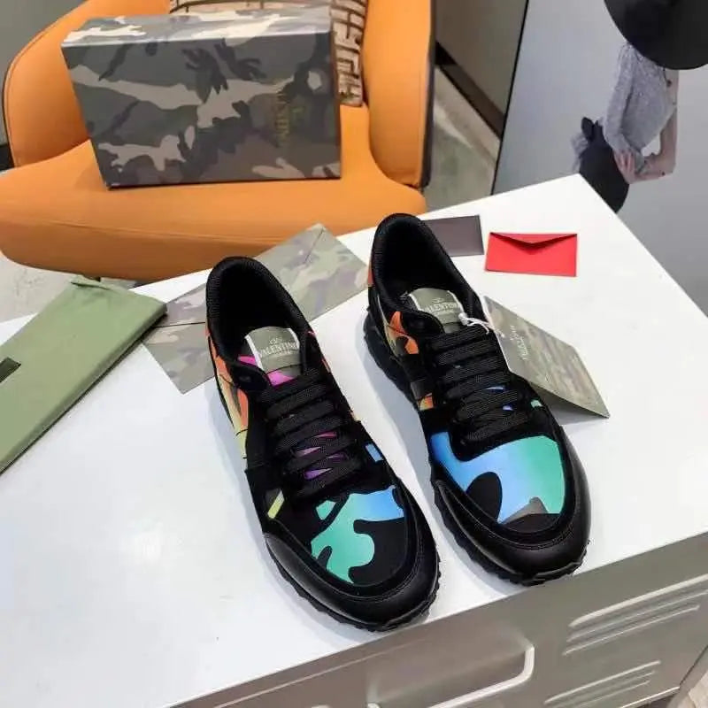 Valentino Rockrunner Black Multicolor Sneakers