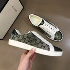 Gucci Ace Grey Black White Red Sneakers