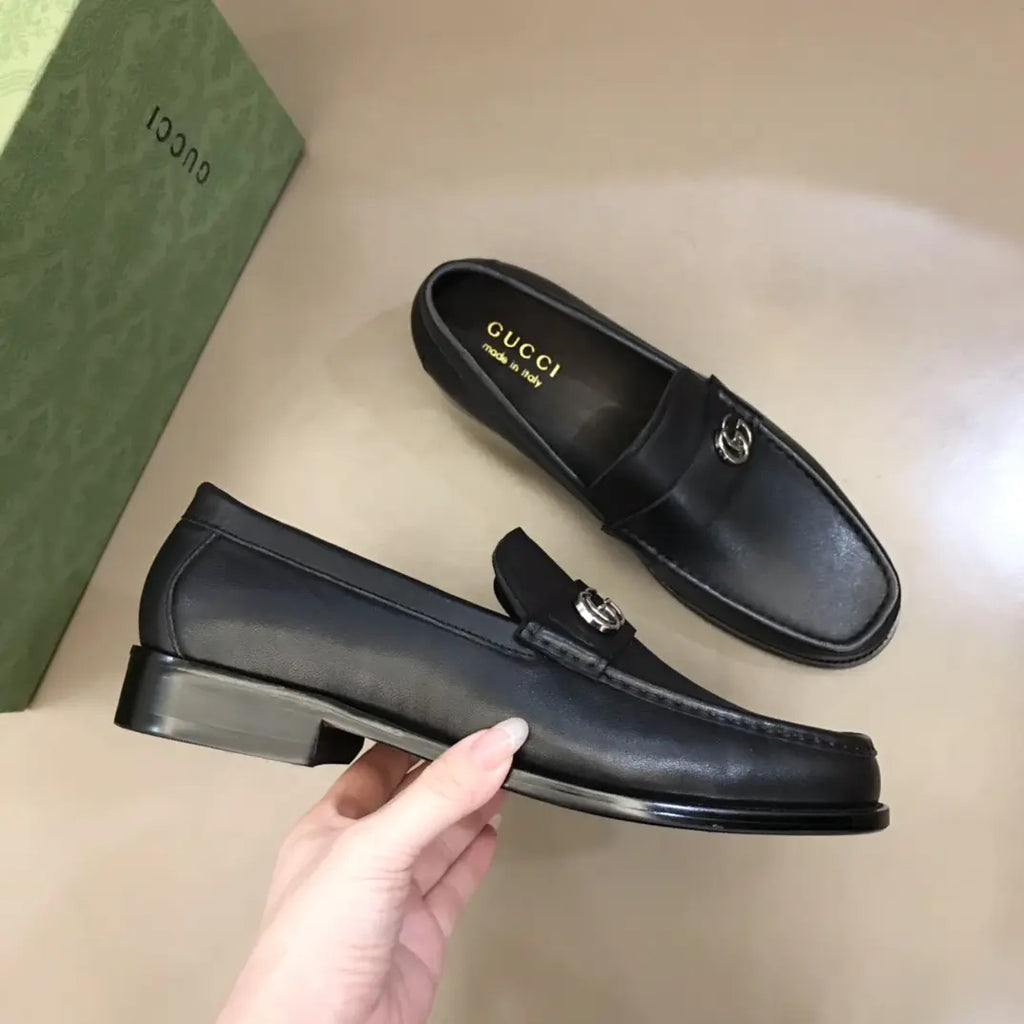 Gucci GG Interlocking Black Loafers