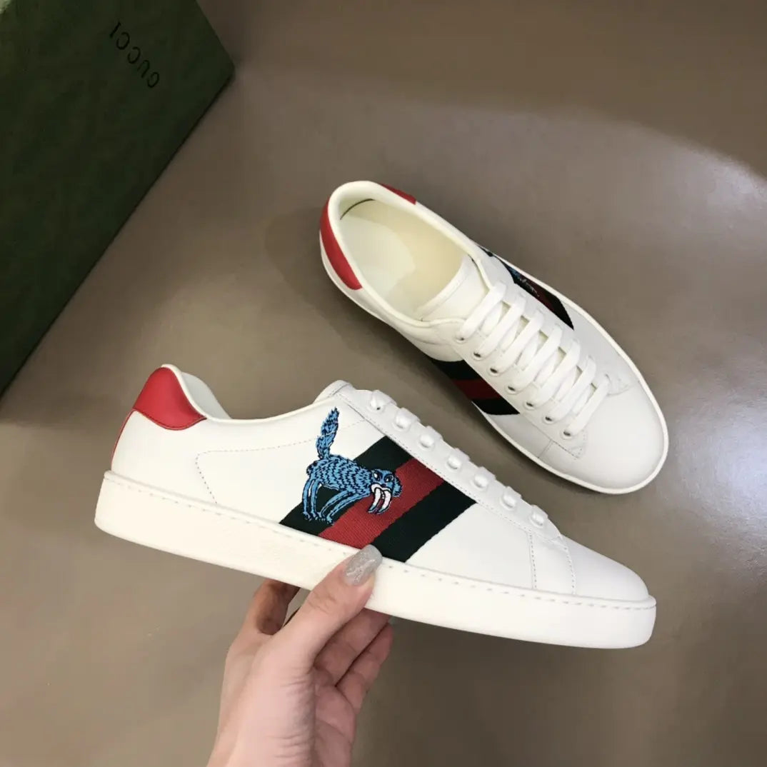 Gucci Dragon White Black Red Sneakers