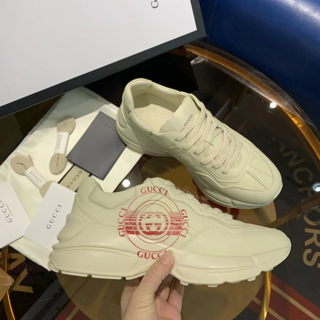 Gucci GG Logo White Red Sneakers