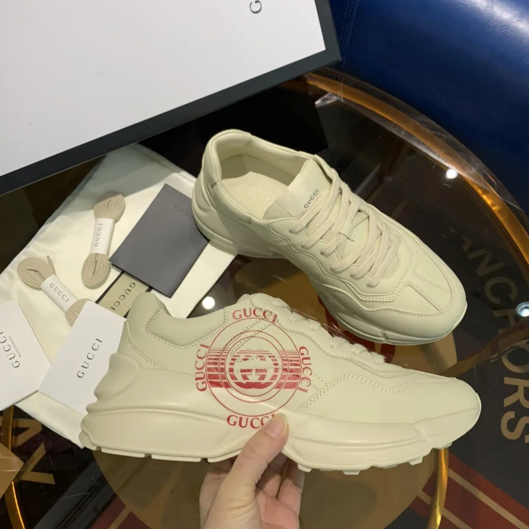 Gucci GG Logo White Red Sneakers