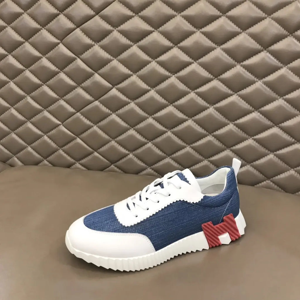 Hermes Blue White Sneakers