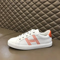 Hermès H White Orange Sneakers