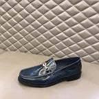 Gucci Horsebit Patent Navy Blue Loafers