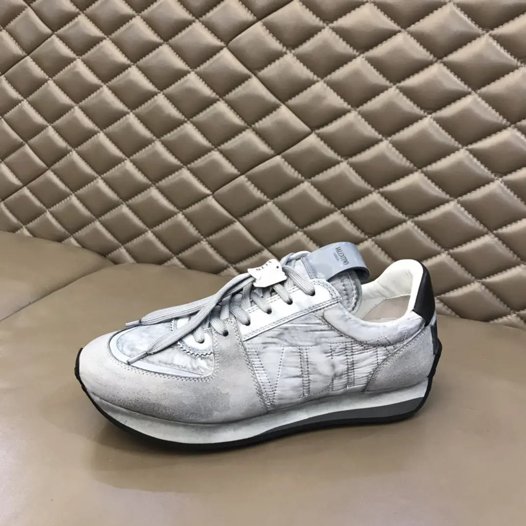Dior Silver Metallic Black White Sneakers